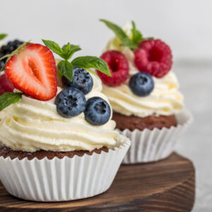 Cupcake de Vainilla y Frutos Rojos